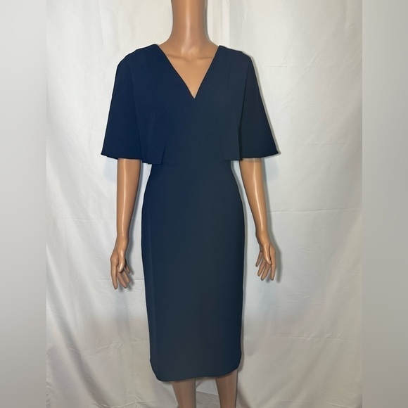 Dress The Population Navy Louisa Flutter Sleeve Sheath Dress Small (Best Fits XS - Picture 6 of 9